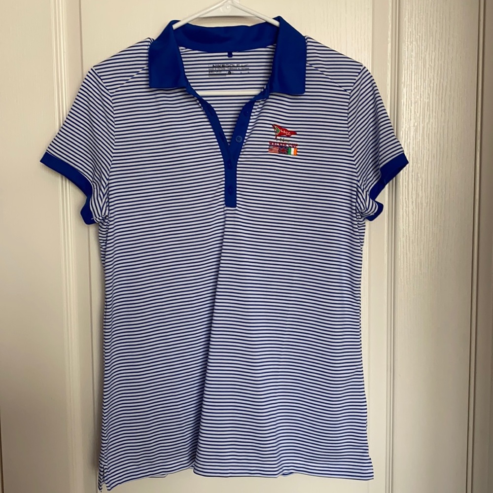 Nike golf shirt size large royal blue short sleeve